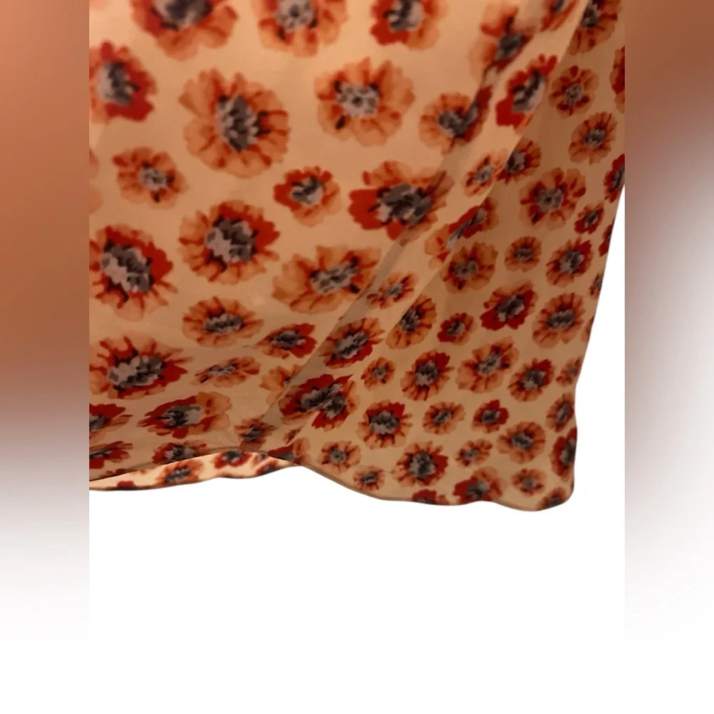 ❤️ EUC REBECCA TAYLOR Red, Blue & Pink Floral Silk Sundress | Women’s Size 4 - Picture 5 of 11